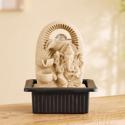 Claro Ganesha Fountain with Rolling Ball and LED L...