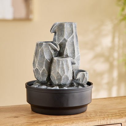 Claro Modern Fountain with 1 LED Light - 21x21x28 ...