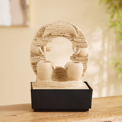 Claro Modern Fountain with LED Light - 21x17x30 cm
