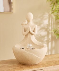 Claro Yoga Fountain with Rolling Ball and LED Ligh...