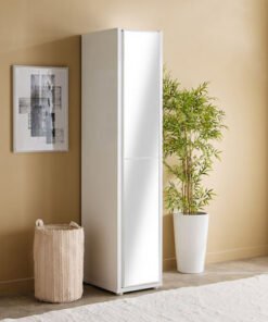 Artisan 1-Door Glossy Wardrobe with Mirror