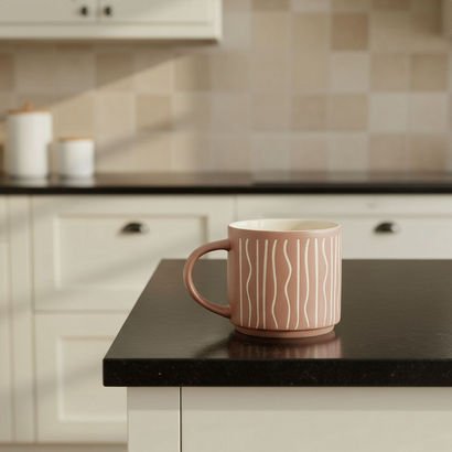 Joanna New Bone China Stripe Mug - 400 ml