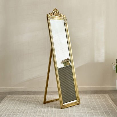 Reda Damiano Wooden Frame Floor Mirror with Resin ...