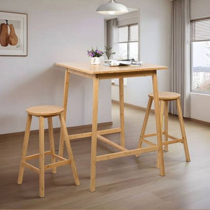 Hanoi 2-Seater Solid Wood High Dining Set