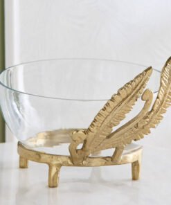 Eternity Bloom Aluminium Fern Twine Footed Glass B...