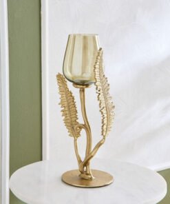 Eternity Bloom Aluminium Fern Twine Candleholder -...