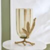 Eternity Bloom Aluminium Leaf Base Vase - 22x20x36...