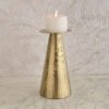 Melrose Litt Aluminium Textured Pillar Candleholde...