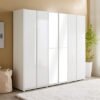 Artisan 6-Door Glossy Wardrobe with 2 Mirrors