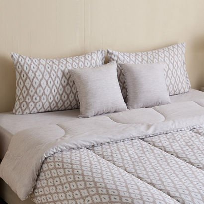 Aurora Zapta 5-Piece Printed Cotton Queen Comforte...