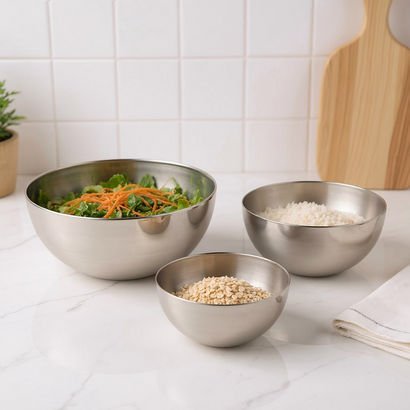 Stilo 3-Piece Steel Mixing Bowl Set