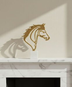 Astro Aluminium Horse Accent with Marble Base - 29...