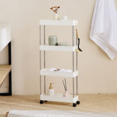 Ovio 4-Tier Slim Storage Trolley - 40x12.5x86
