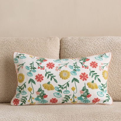 AgeCrewel Embroidery Filled Cushion - 35x60 cm