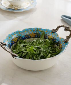 Angelic Round Deep Serving Bowl with Handle - 35x2...