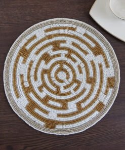 Praka Maze Round Beaded Placemat - 30 cm