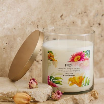 Aure Fragrance Jar Candle with Metal Lid - 510 g