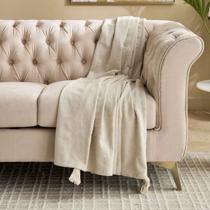 Beaudra Chenille Solid Throw - 130x170 cm