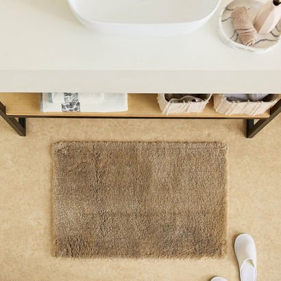 Leah Sliky Shag Plush Antiskid Bathmat - 60x90 cm