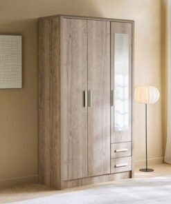 Curvy Nxt 3 Door Wardrobe with Mirror