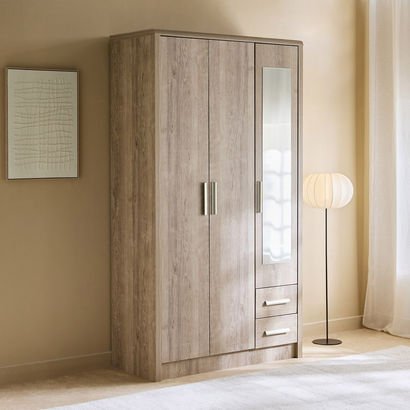 Curvy Nxt 3 Door Wardrobe with Mirror