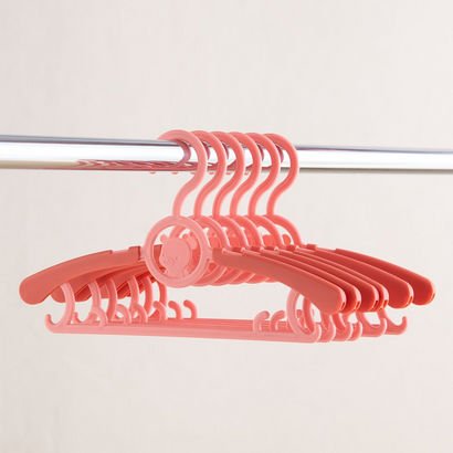 Atlass 6-Piece Teddy Shaped Hanger Set - 17x28x1 c...