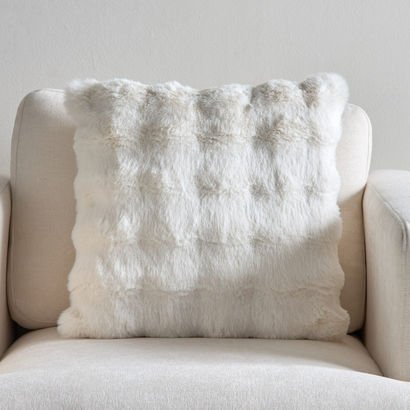 Ness 2 Side Brushed Bubble Faux Fur Filled Cushion...