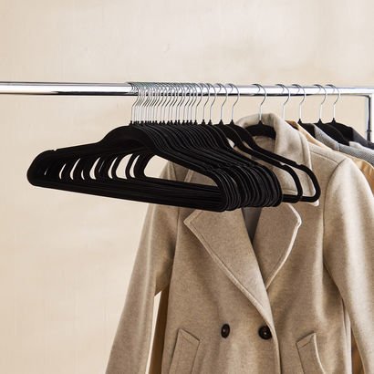 Luke Flocking Clothes Hanger - Set of 30