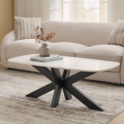 Cavon Portola Genuine Marble Top Coffee Table