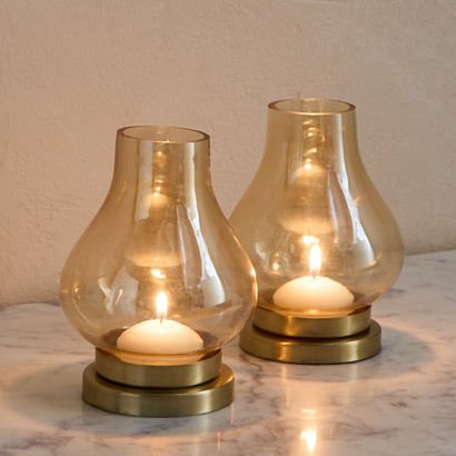 Kumudh Zen 2-Piece Decorative Tealight Holder Set ...