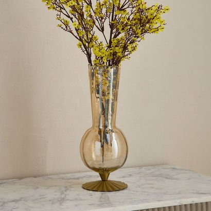 Kumudh Zen Decorative Vase with Base - 12x12x33 cm