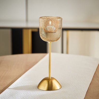 Kumudh Aurora Decorative Mesh Pillar Candleholder ...
