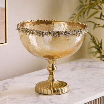 Iras Elara Decorative Footed Bowl - 26x26x25 cm