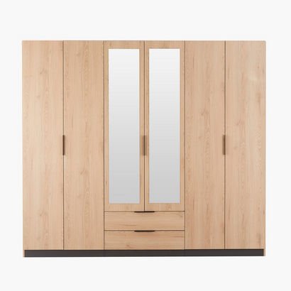Orion Chester 6-Door Wardrobe with 2 Drawer and 2 ...