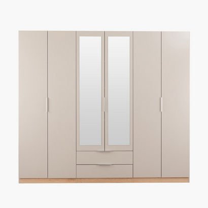 Orion Modena 6-Door Wardrobe with 2 Drawers and 2 ...