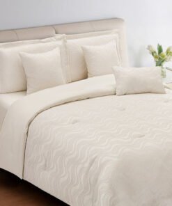 White Bliss 7-Piece Lurewave Jacquard King BIAB Co...