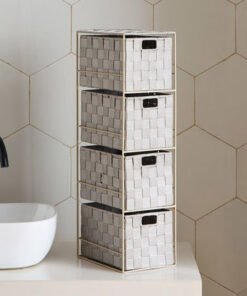 Strap 4-Tier Drawer Storage Cabinet - 25x18x65 cm