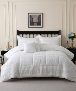 Braxton Waflle Ruffle 5-Piece King Comforter Set -...