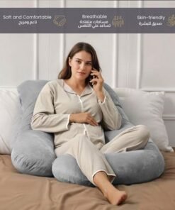 Ultima Velvet 240 GSM G-Shape Pregnancy Pillow - 7...