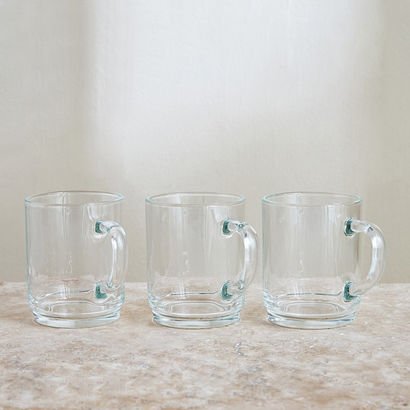 Conique 3-Piece Glass Mug Set - 250 ml