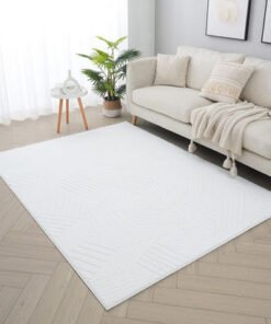 Elsdon Volco Patterned Rabbit Fur Rug - 150x200 cm