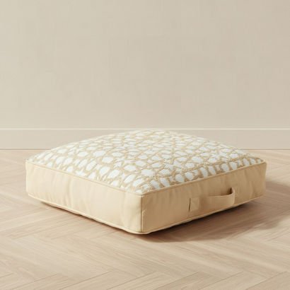 Layali Noor Cotton Jacquard Floor Cushion - 50x50x...