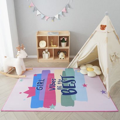 Ivy Ben Vibes Printed Flannel Rug - 110x160 cm