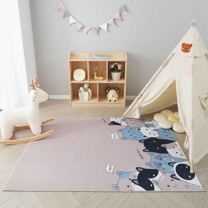 Joy Ben Animals Printed Flannel Rug - 110x160 cm