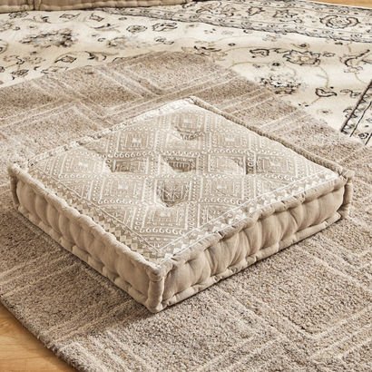 Mahrgan Desert Diamond Embroidered Medallion Floor...