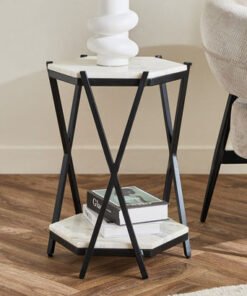 Cavon Versa Genuine Marble Top Octagon End Table