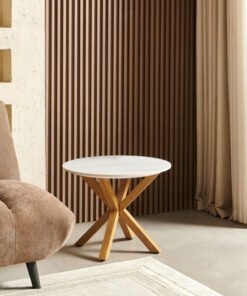 Welwick Round Sintered Stone Top Coffee Table