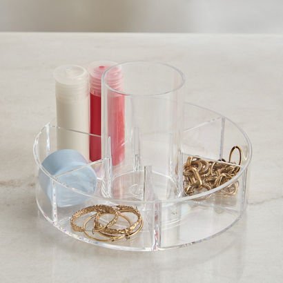 Crystal Cosmetic Rotating Organizer