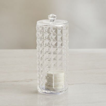 Crystal Cotton Pad Holder - 7.3x18.1 cm