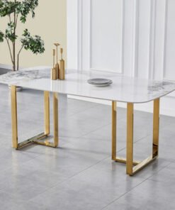 Pearl 6-Seater Sintered Stone Top Dining Table